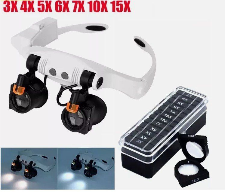 Sonstiges zu Optik: 3-25X LED Stirn Kopf lupe brille Licht Leucht Brillenlupe – Neu (gemäss Beschreibung) aus Kirchdorf AG von Apost008 2