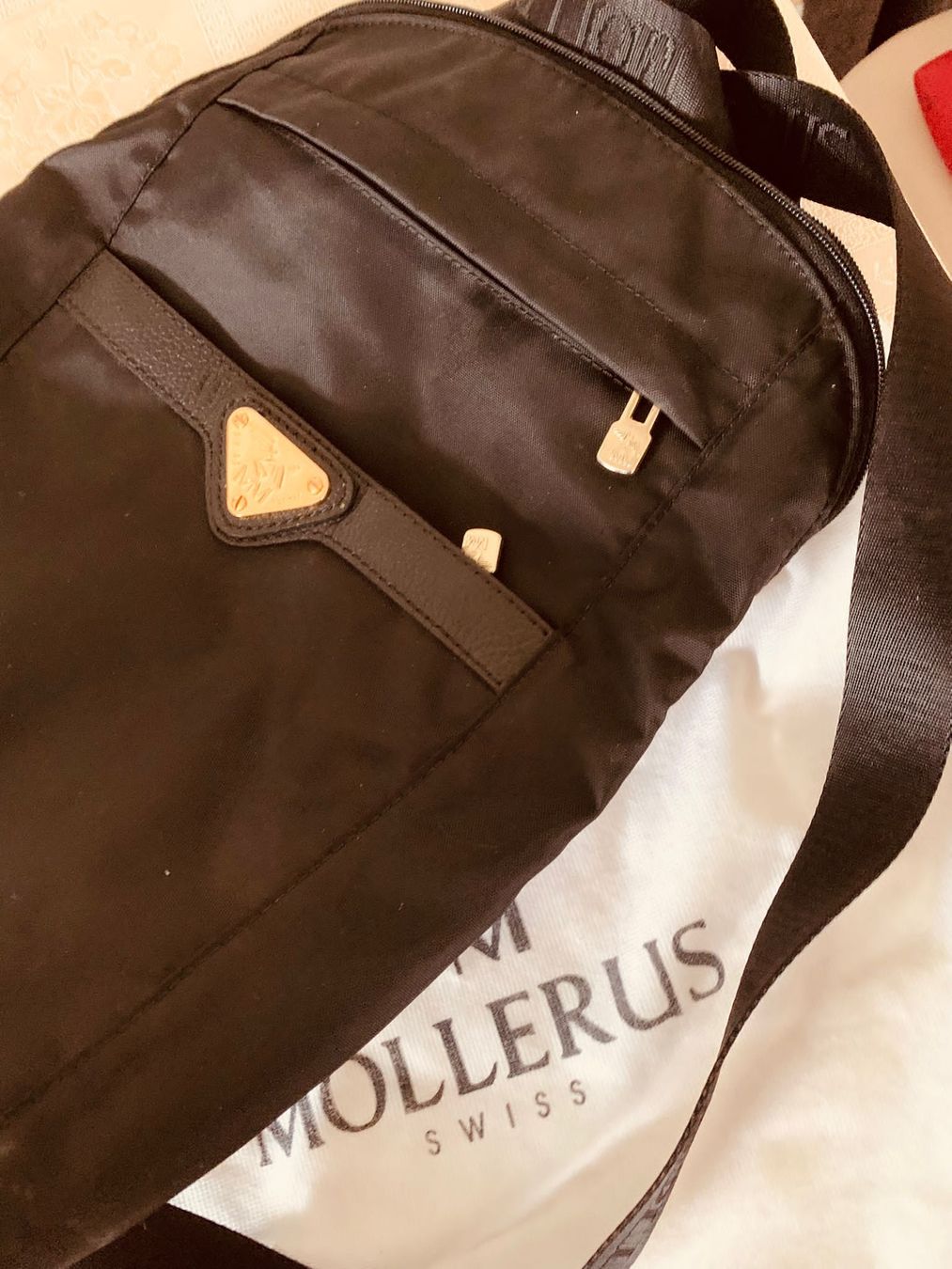 Maison Mollerus Zaini: Mollerus Rucksack, schwarz, Stoff – Nuovo (secondo la descrizione) da Bülach venduto da sadiZH 1