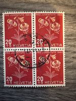 Schweiz Briefmarke Pro Juventute 1944, Viererblock Top!