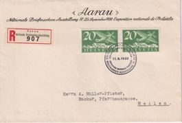 Traum Flugpost-Couvert 17.9.38+++