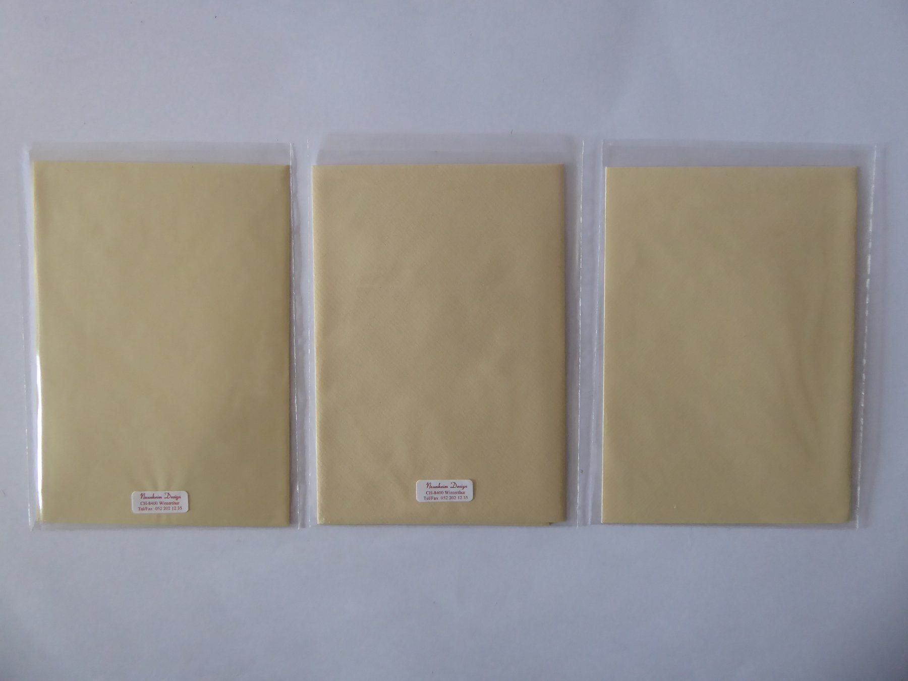 Cartoline: 3 schöne Kunst Doppelschreibkarten, neu – Nuovo e nell'imballaggio originale da Turbenthal venduto da Panau 1