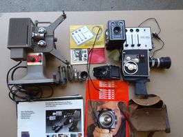 Super 8, Bolex Kamera K2-Mixing Console-Kodascope Projektor.