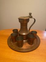 Kupferkrug mit Kupfer-Trinkbecher
