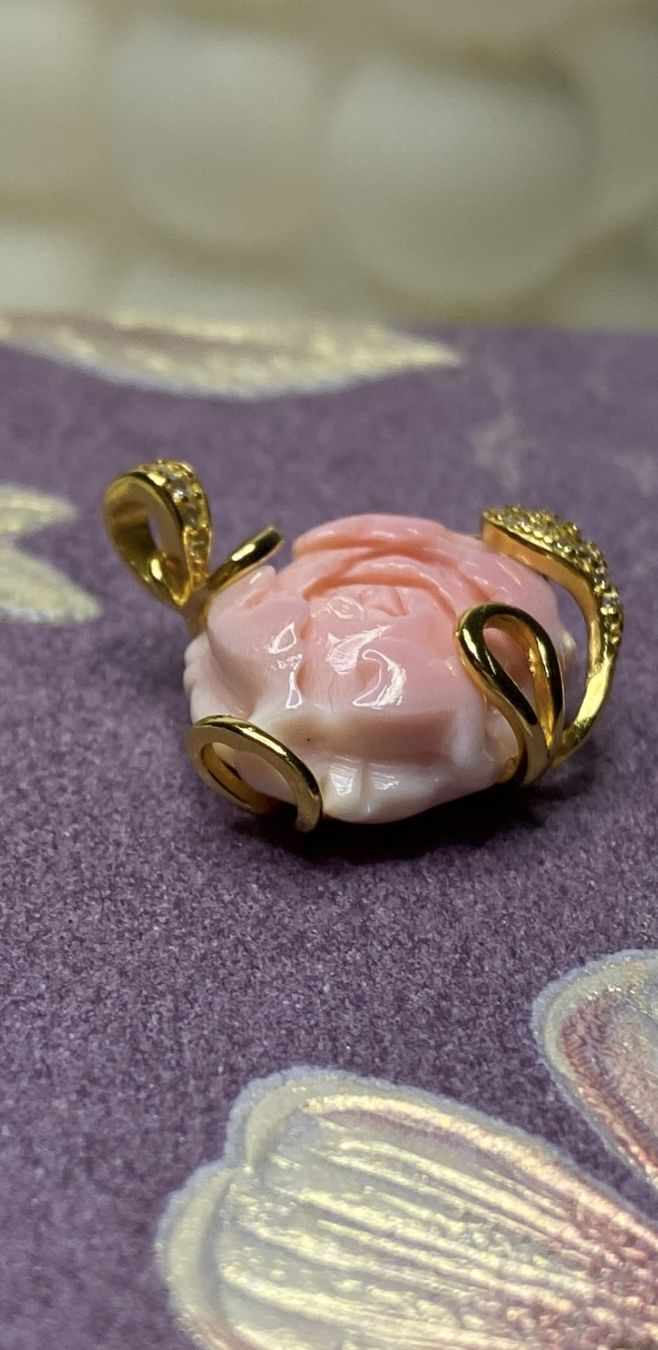 Ciondoli: Conshell Anhänger Gold aus 925 Silber Rose Design – Nuovo (secondo la descrizione) da St. Gallen venduto da GIULESGG 1