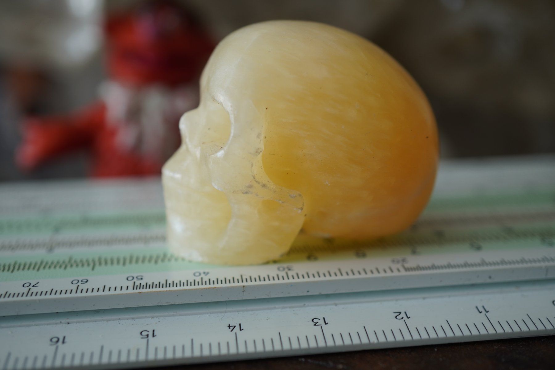 Mineralien & Heilsteine: Calcit  Gelb    Skull  Detailliert     "Topstone" – Neu und originalverpackt aus Eschenbach SG von topstone 2