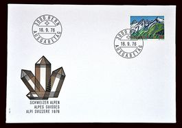 FDC Sondermarke «Schweizer Alpen» von 1976