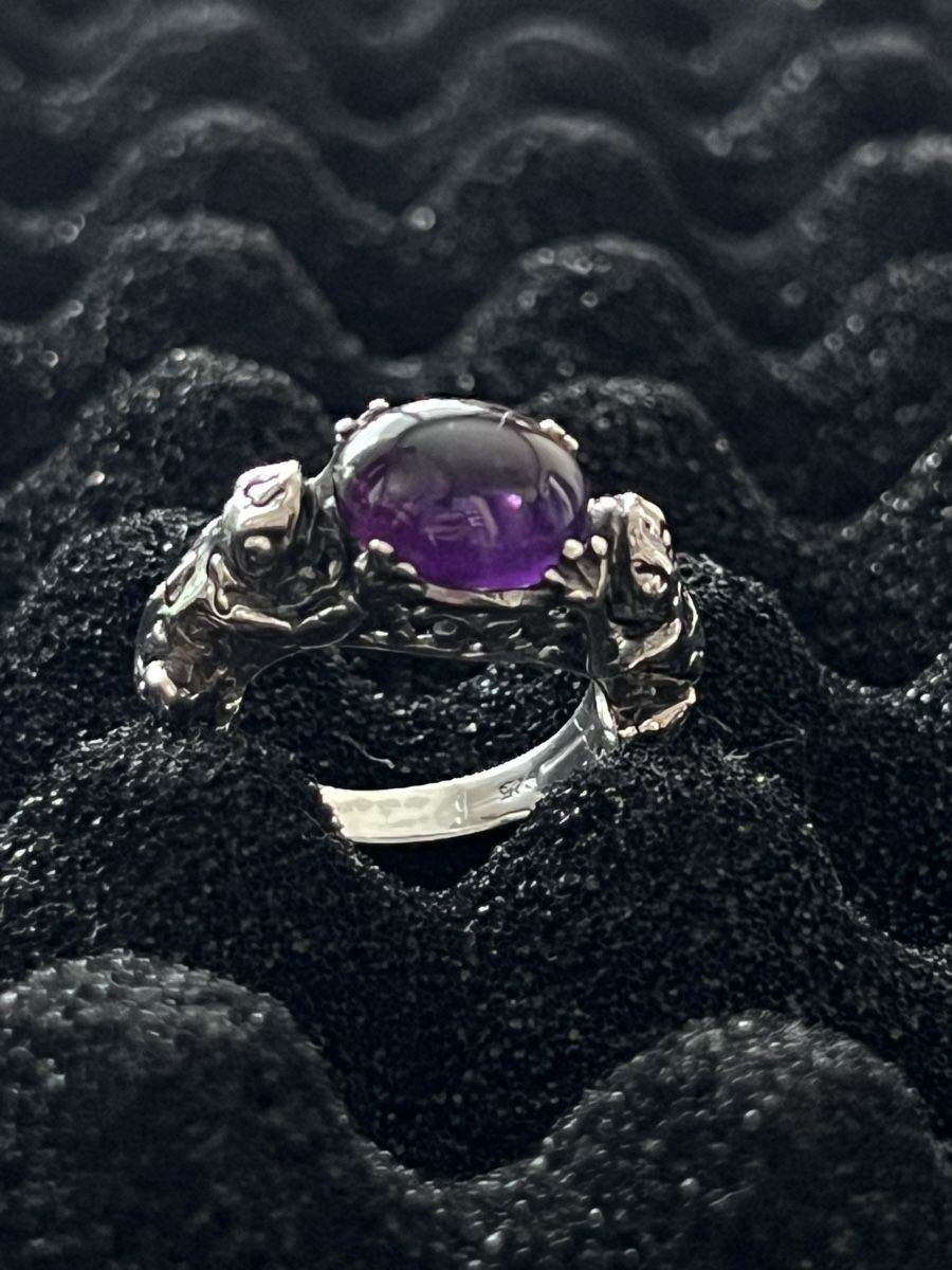 Anelli: Silver Amethyst Frog Ring Silber 925 Frosch Amethyst Ring – Nuovo (secondo la descrizione) da Moehlin venduto da Balirain 7