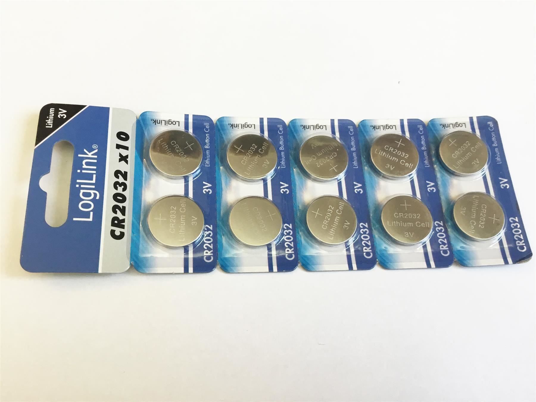 Caricatori & Batterie: Knopfzellen 10er-Pack, CR2032 LogiLink – Nuovo e nell'imballaggio originale da St. Gallen venduto da cointec 8