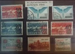 3371) Flugpostmarken Aufbrauchsausgaben ⊙ Kt. 165.-