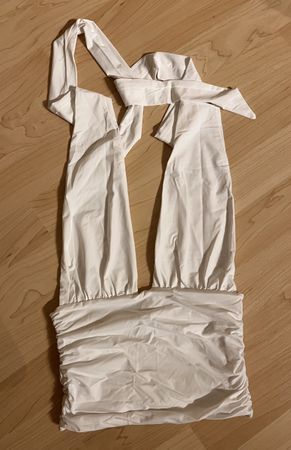 Zara Neckholder Top Weiss, Grösse S