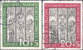 BRD 139-140 700 Jahre Marienkirche Lübeck, klar gestempelt