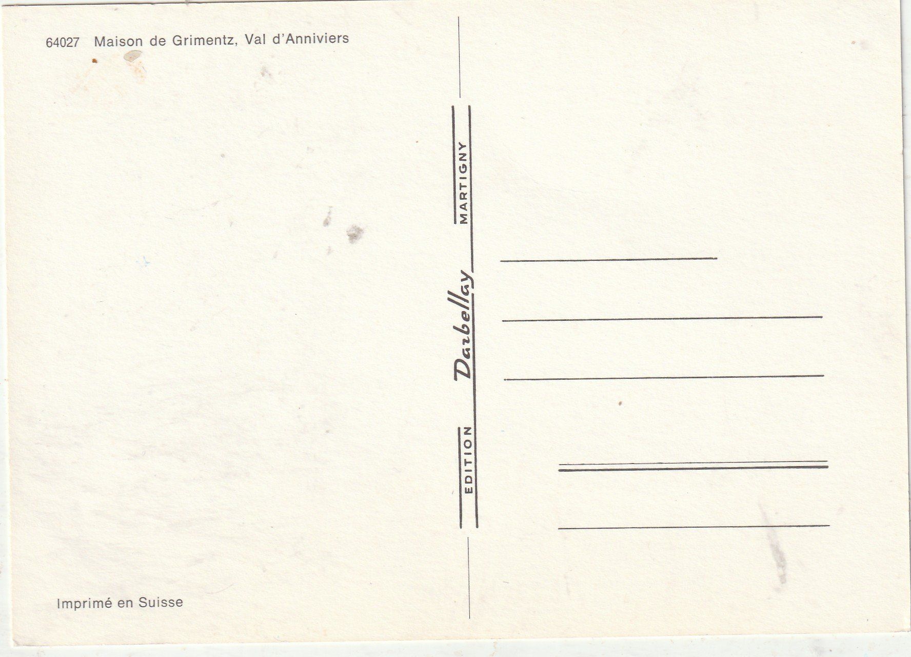Cartes postales: Grimentz – D'occasion à Lumbrein par made02 1