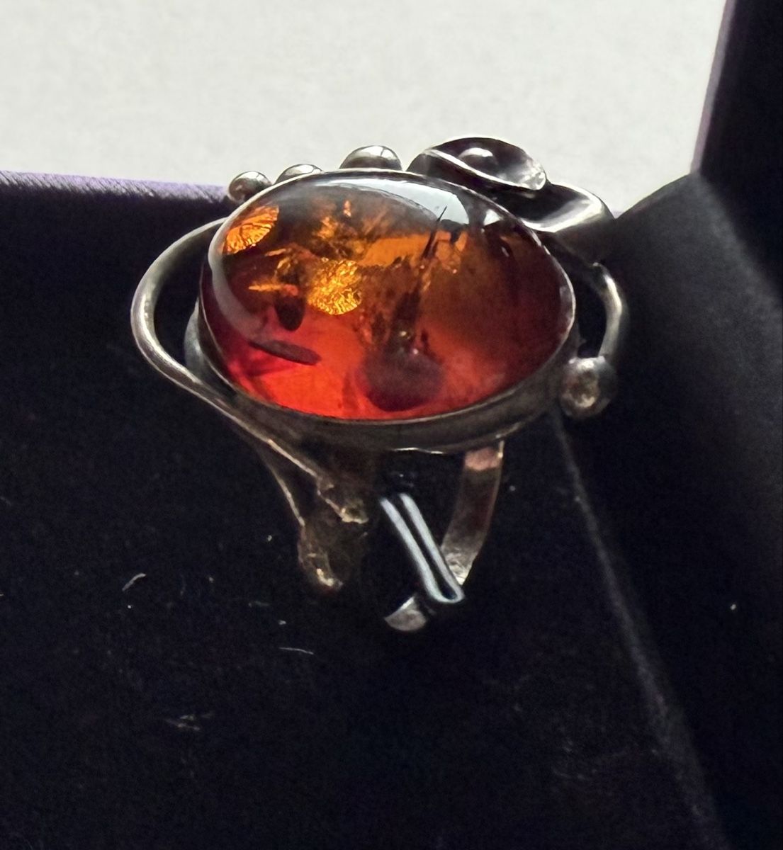 Anelli: Silberring mit Bernstein Design antik  – Usato da Gossau venduto da Magic999 2