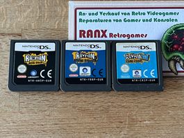 3 Rayman Raving Rabbids Spiele für Nintendo DS Bundle Set