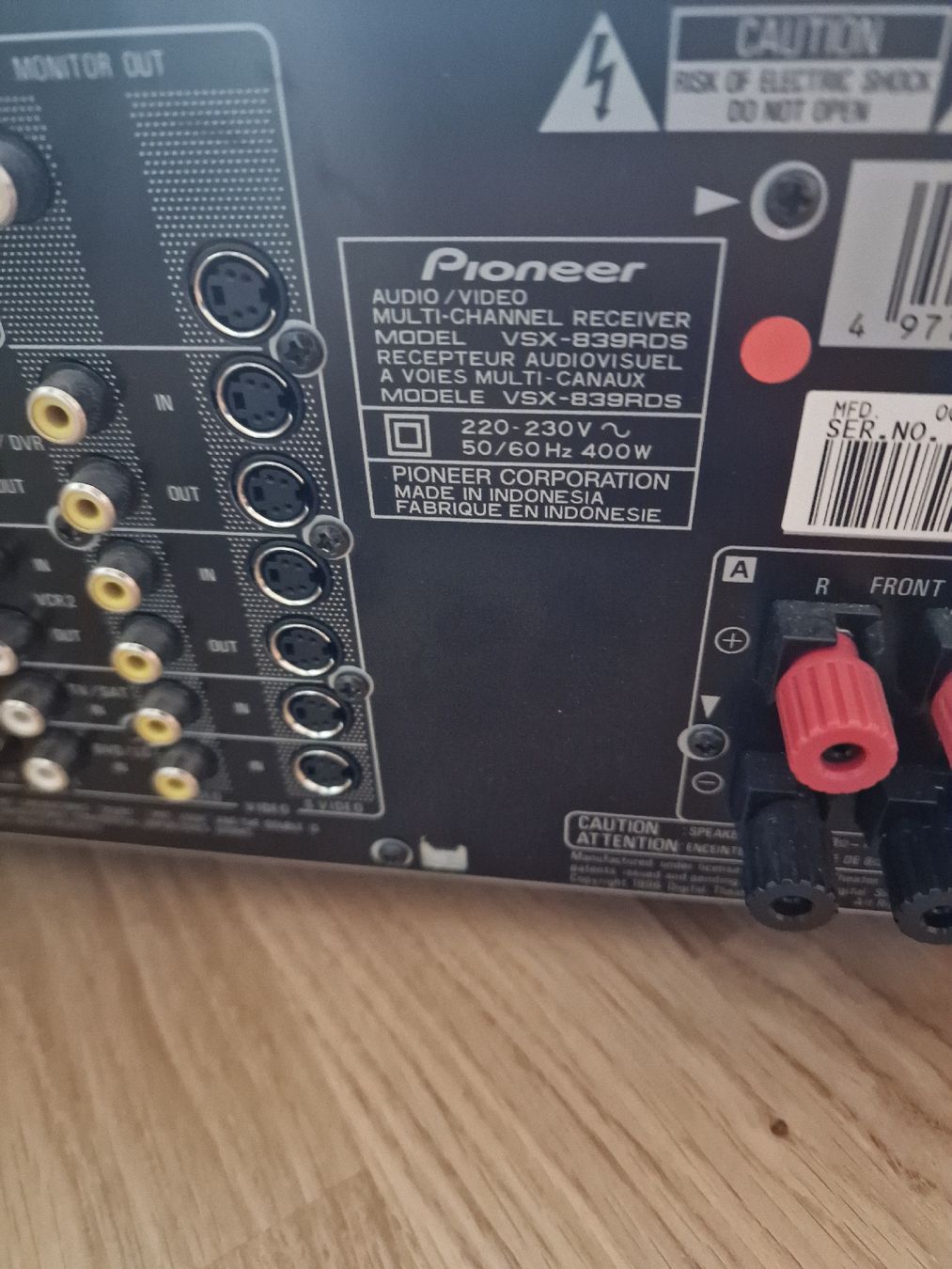 Pioneer Ricevitori: Pioneer VSX-839RDS Stereo Receiver – Usato da wallisellen venduto da Murat-440 3