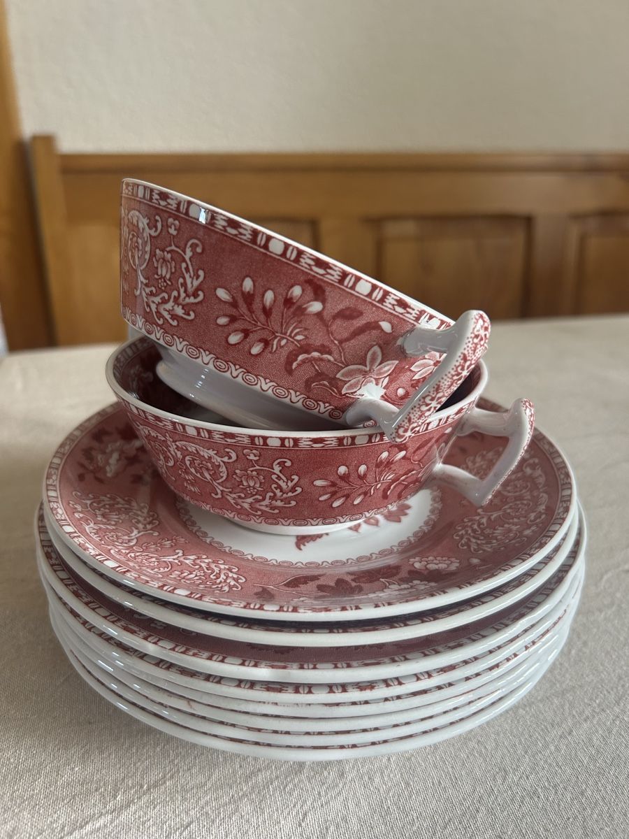 Spode Set di piatti: Spode's Pink Camilla, Geschirrservice 26Teilig – Usato da Kandersteg venduto da selenat 3