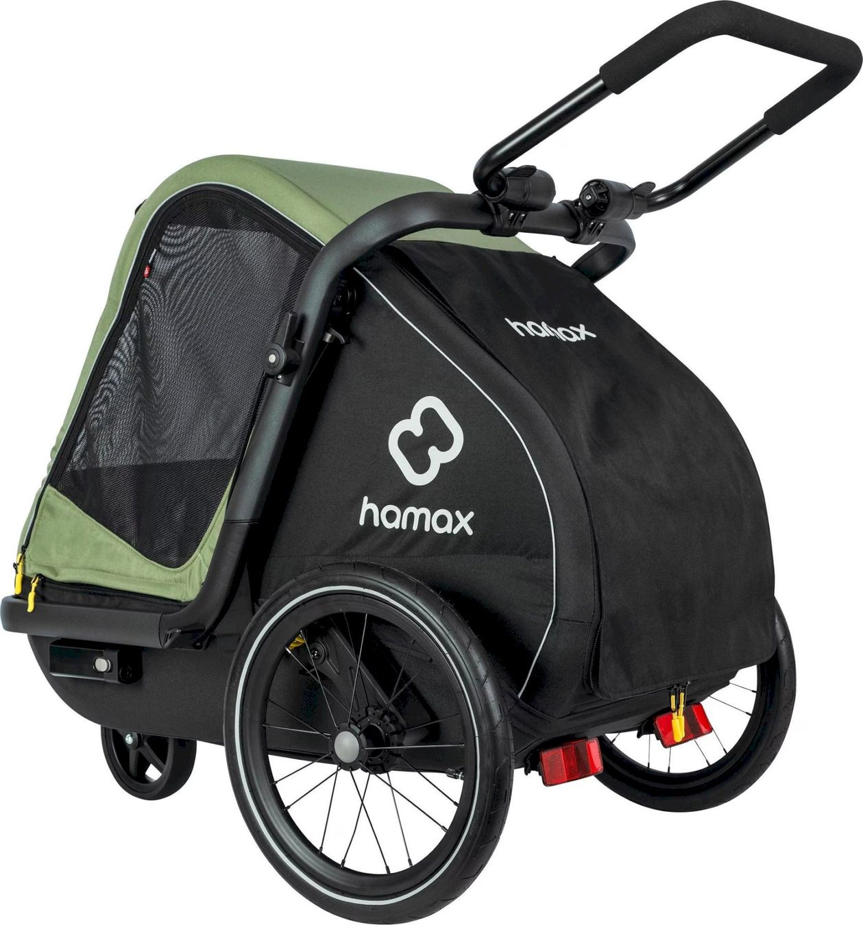 Rimorchi per biciclette: Hamax Pluto M Hundeanhänger grün/schwarz – Nuovo e nell'imballaggio originale da Bottighofen venduto da zaap 3