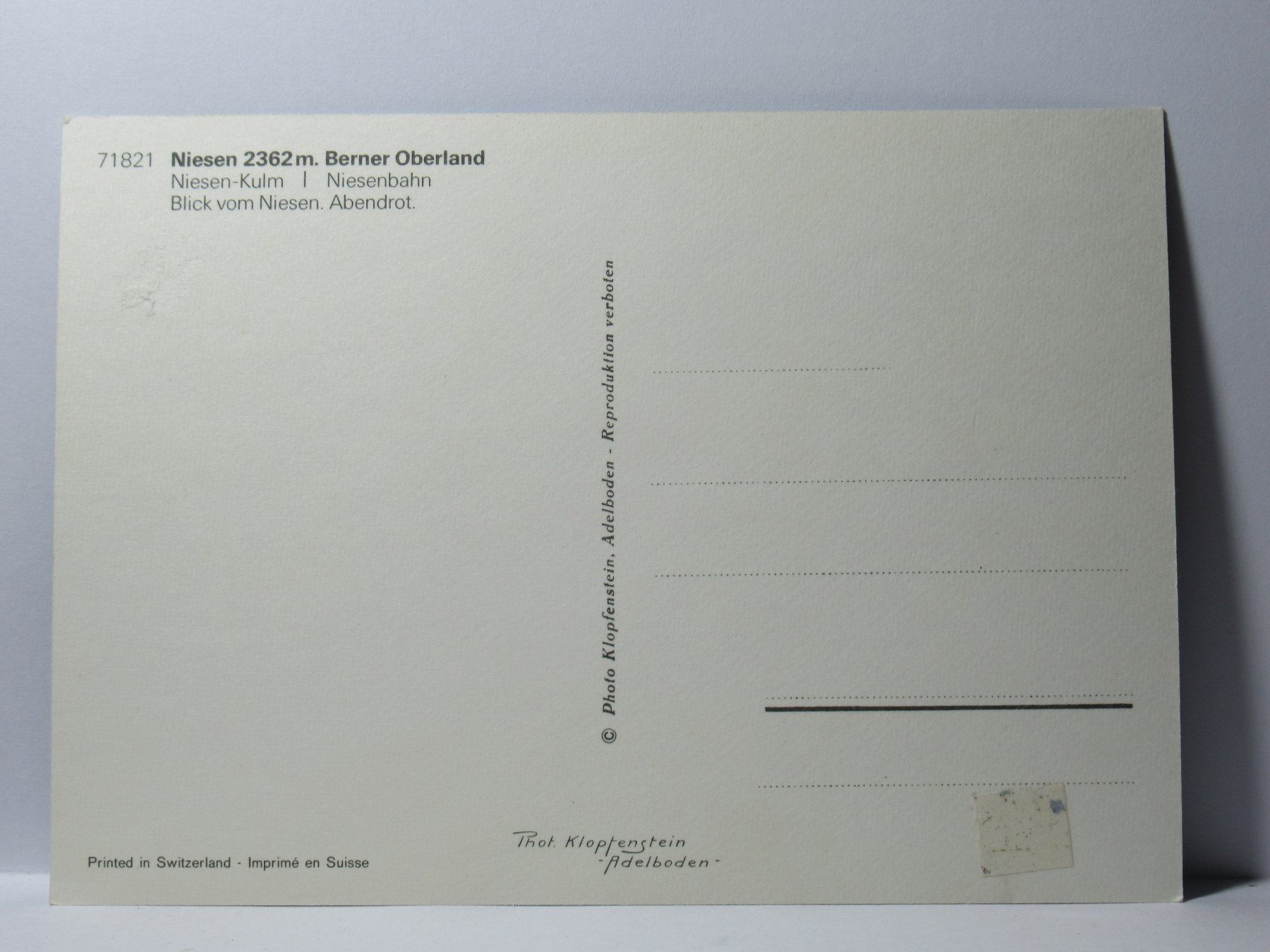 Cartes postales: Niesen , Bergbahn , Restaurant – Neuf (Voir description) à Grenchen par Bluemchen1900 1