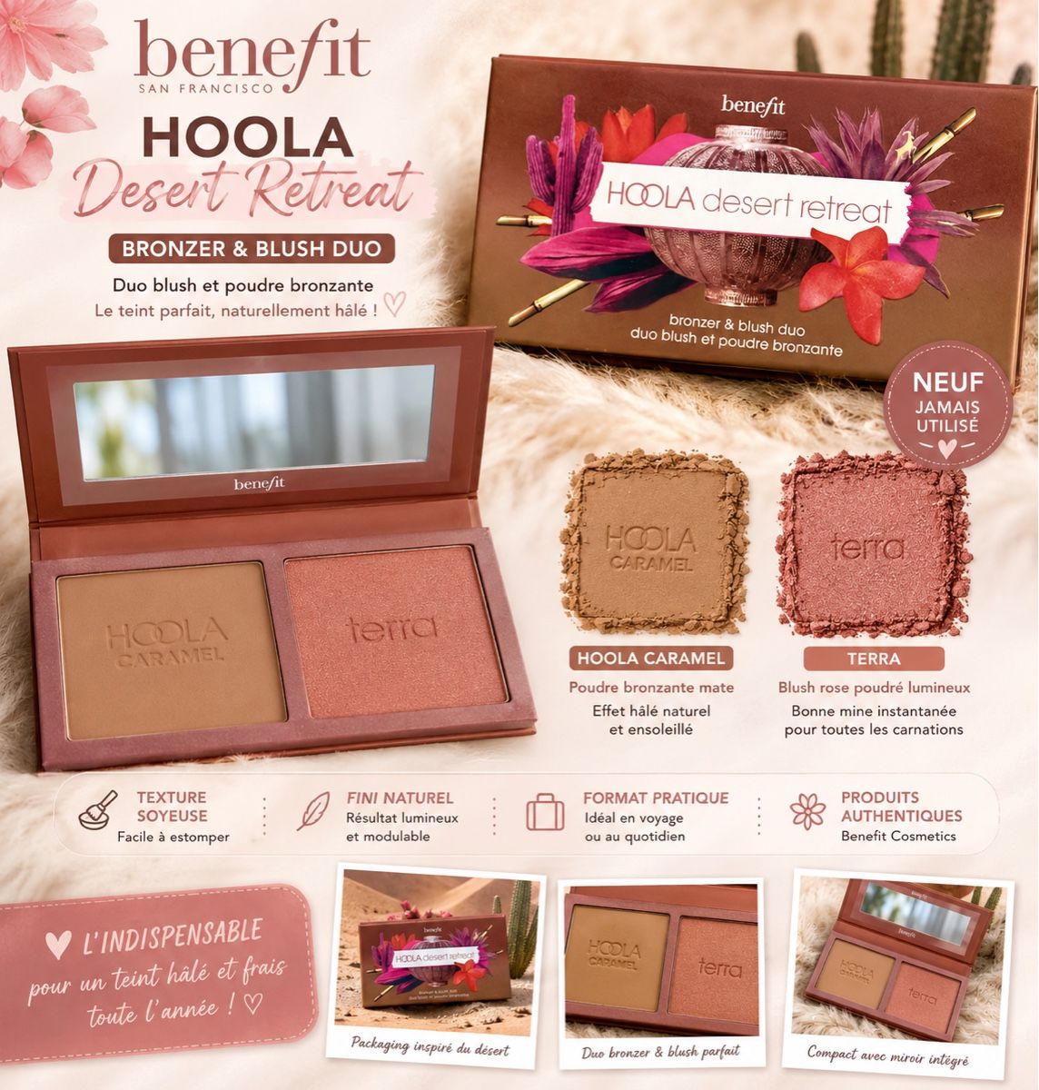 Benefit Make-up: BENEFIT – Hoola Desert Retreat – Nuovo e nell'imballaggio originale da Bramois venduto da Inarretable.co