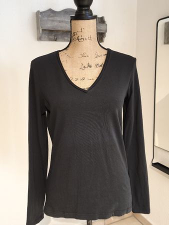 Damen T-Shirt Langarm schwarz Grösse L Esprit