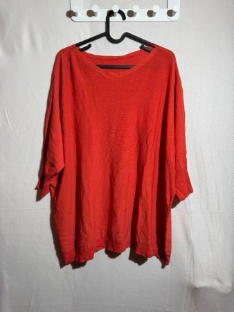 Orange-roter Pullover ca. Gr. XXL