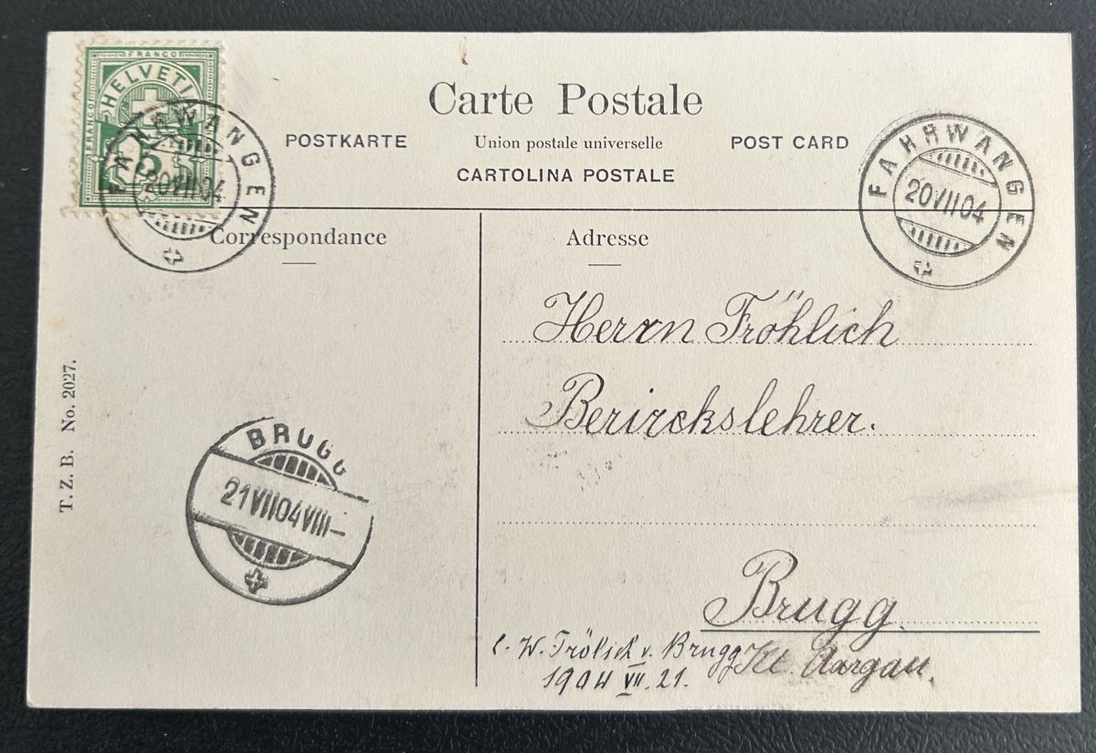 Cartes postales: Fahrwangen neues Schulhaus  – D'occasion à Horw par Tellbub 1