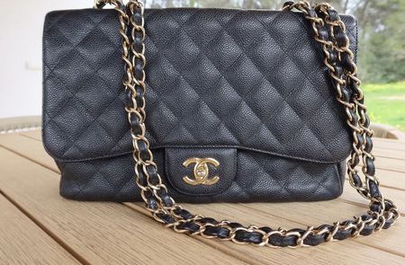 Chanel Jumbo Single Flap Caviar GHA
