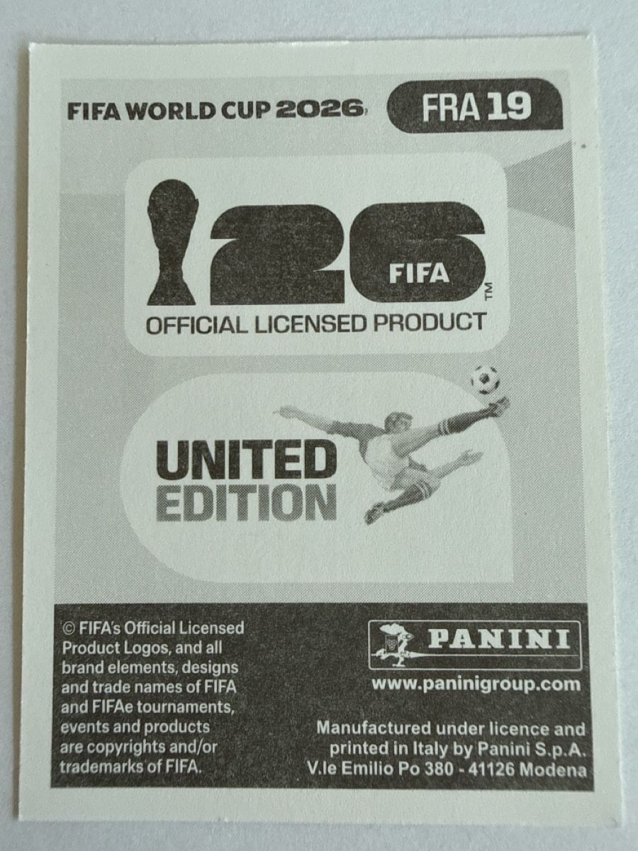 Panini Carte collezionabili: FIFA WM 2026 FRA 19 – Nuovo (secondo la descrizione) da Stäfa venduto da eko_lkv8 1
