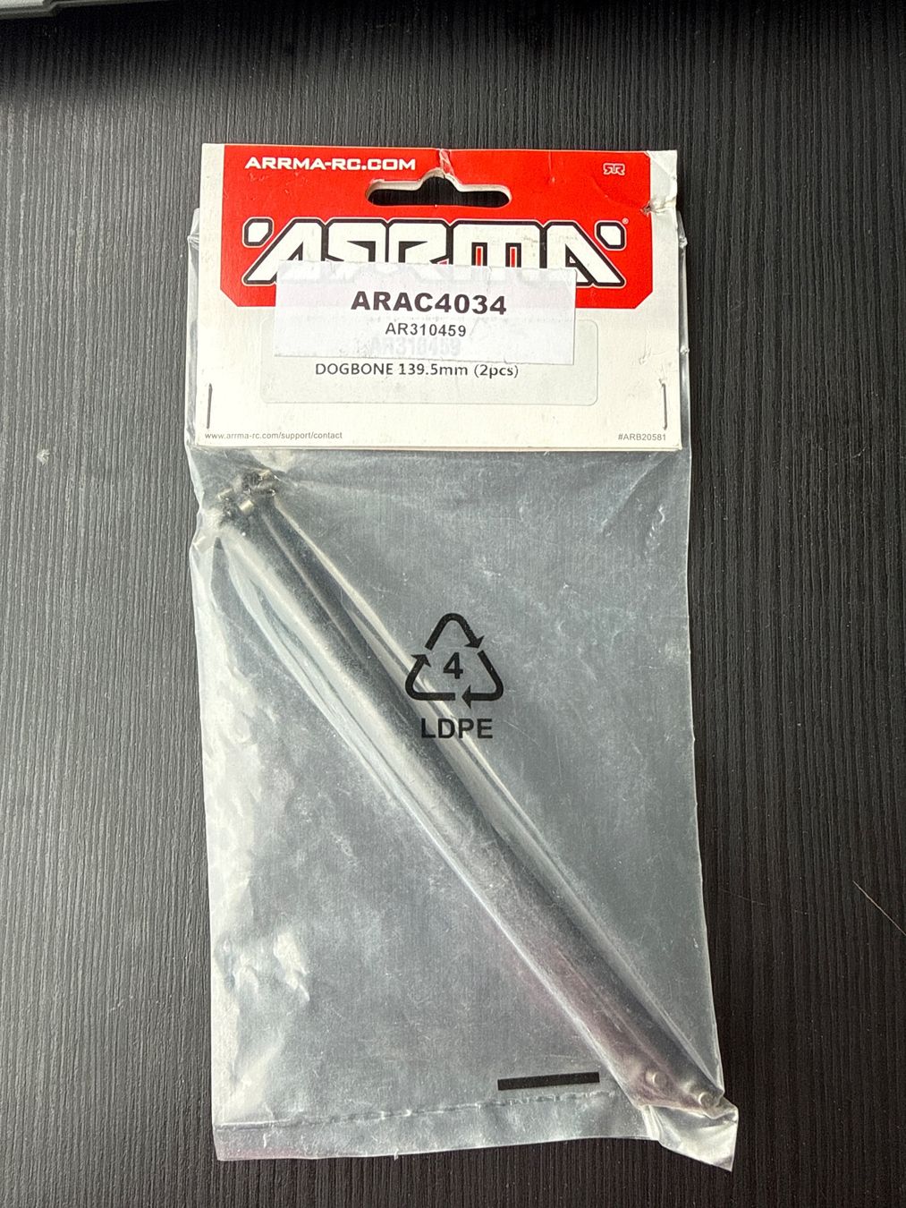 Arrma Modellismo RC: AR310459 / ARAC4034 Dogbone 139.5mm 2 Stk. – Nuovo e nell'imballaggio originale da Rüti ZH venduto da amei1966