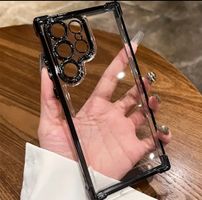 Cover / Hülle  transparent / schwarz für S24 Ultra