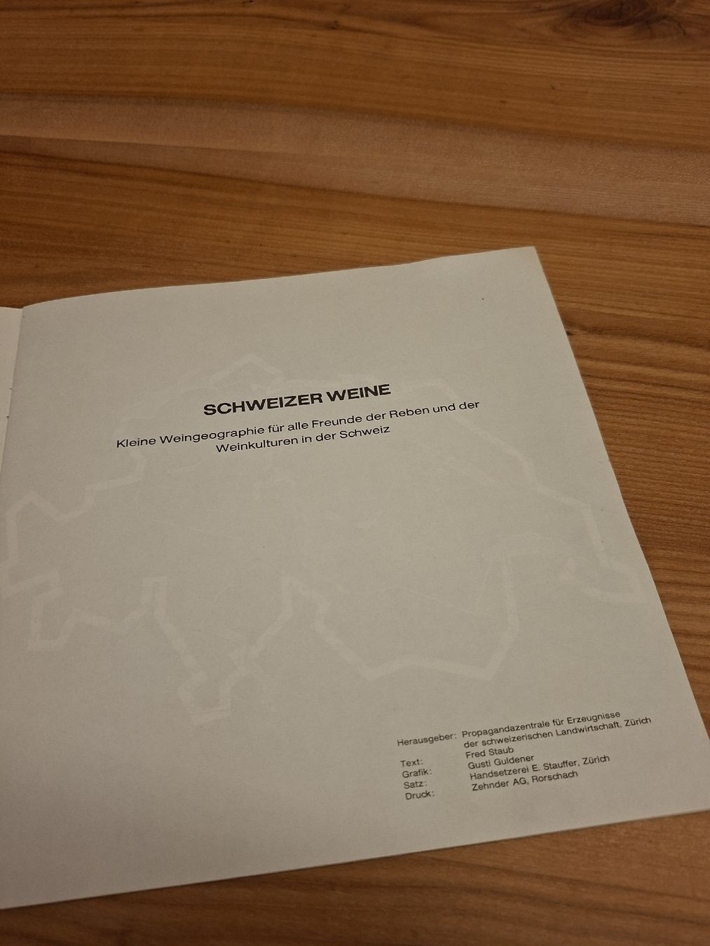 Dokumente: Schweizer Weine Proschūre um 1960 – Gebraucht aus Ganterschwil von HeidiuPeter 1