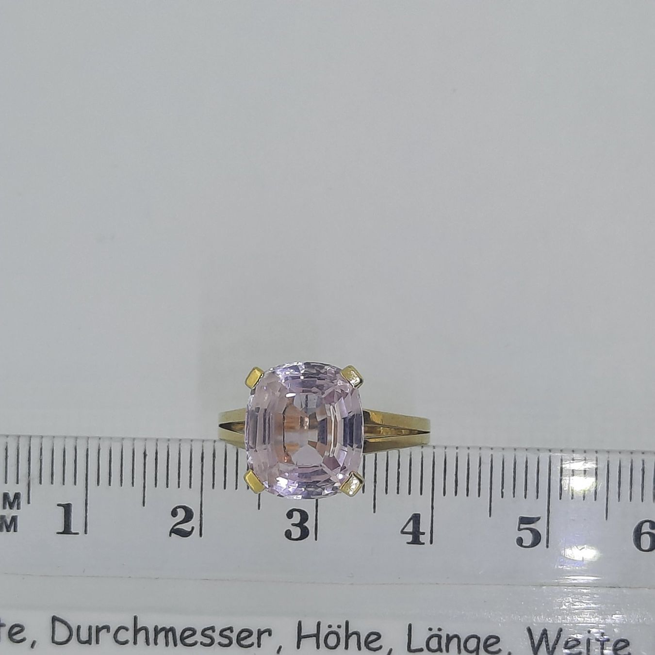 Anelli: Edler Goldring mit wunderschönem Kunzit Edelstein – Usato da Unterägeri venduto da Altgoldschmuck 7