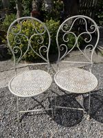 2 Gartenstühle aus Metall