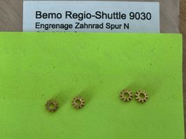 Bemo 9030 Regio-Shuttle Set 4 St. Zahnrad engrenage Messing