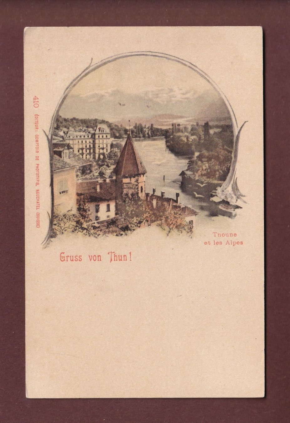 Ansichtskarten: Gruss von THUN - CPN – Gebraucht aus Pully von nicecards