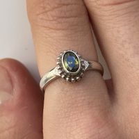 Vintage Silber 925 Péridot Ring