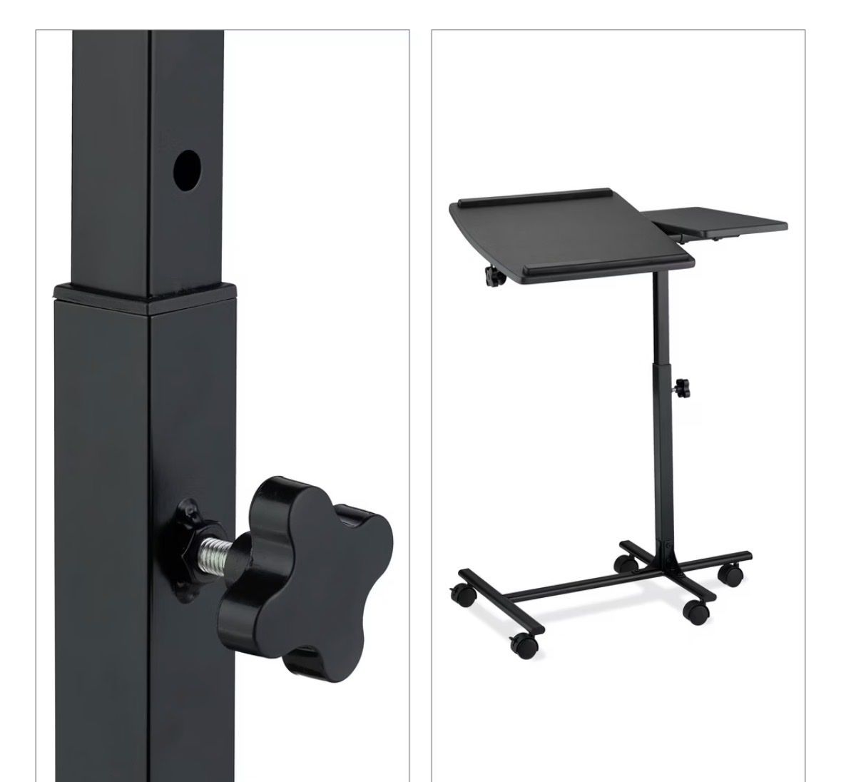 Tavoli: Adjustable Laptop Table with Wheels Black 61x40 cm – Nuovo (secondo la descrizione) da Derendingen venduto da cc_229 2