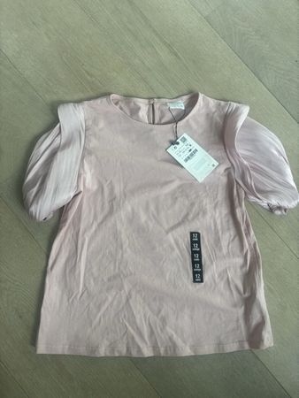 Zara T-Shirt rosa mit Puffärmeln Grösse 152 neu mit Etikett