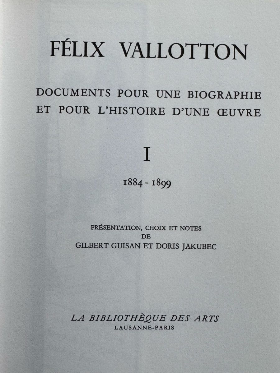 Libri: Félix Vallotton: Documents pour une biographie - 2 Bände – Usato da Adliswil venduto da buch_und_kunst 2