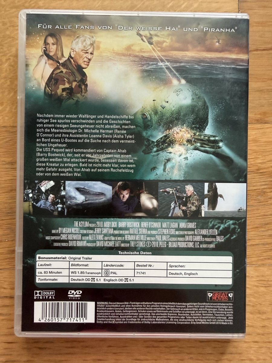 Tutti i DVDs: 2010: Moby Dick (2010) DVD – Usato da Kölliken venduto da nerdorado 1