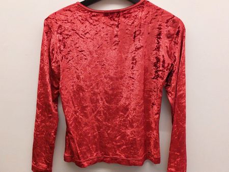 Schönes Samtshirt in leuchtendem Rot Gr 36, made in Italy