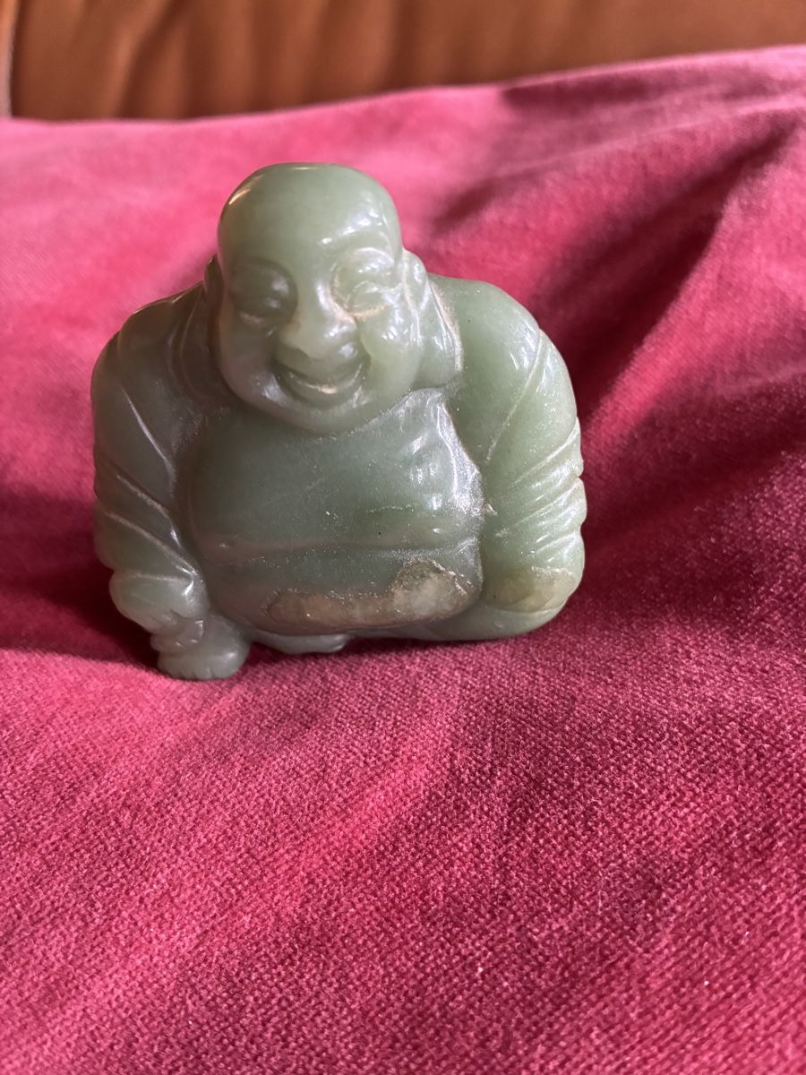 Statuette: Jade Buddha Figur, Glücksbringer 6,5 cm – Usato da Urnäsch venduto da schneewittli. 4