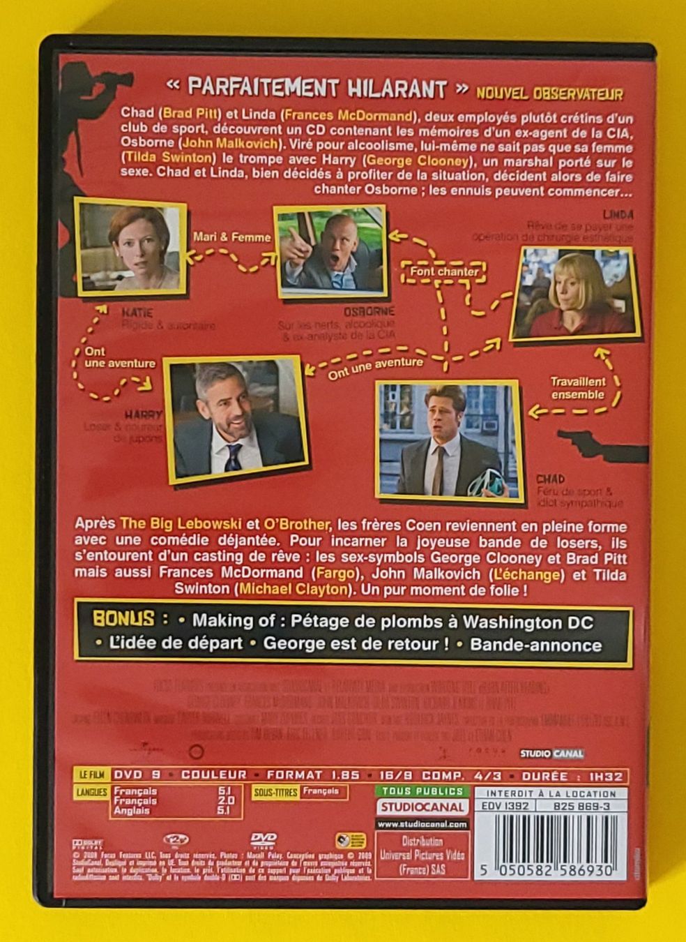 Tutti i DVDs: DVD - Burn after reading (Frères Coen) – Usato da Pully venduto da Stewoui 1