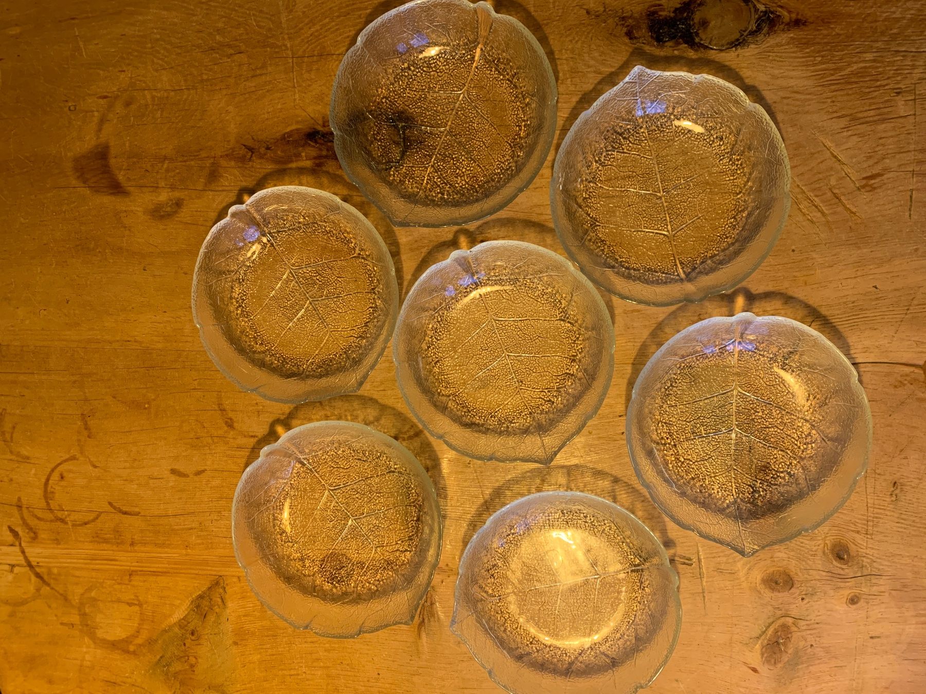 Bicchieri: Set mit 7 Glasschalen in Blattform – Usato da Eschen venduto da Lisi117 1