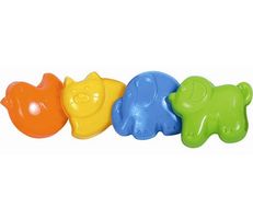 Sandformen Tiere, 4 Stk. im Netz, ca. 15 cm