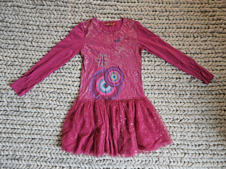 Pinkes Desigual Kleid, Gr. 11/12, mit Tüll