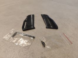 CZ Shadow 2 Grips black long pair with screws and tool