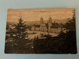 1908 Ansichtskarte vom Kloster Einsiedeln nach Deutschland