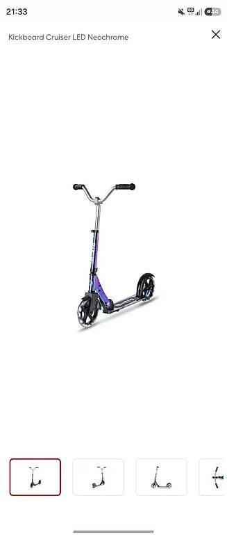 Micro Kickboard: Micro Cruiser LED Neochrome Faltbar – Gebraucht aus Reinach BL von ani_8xbq