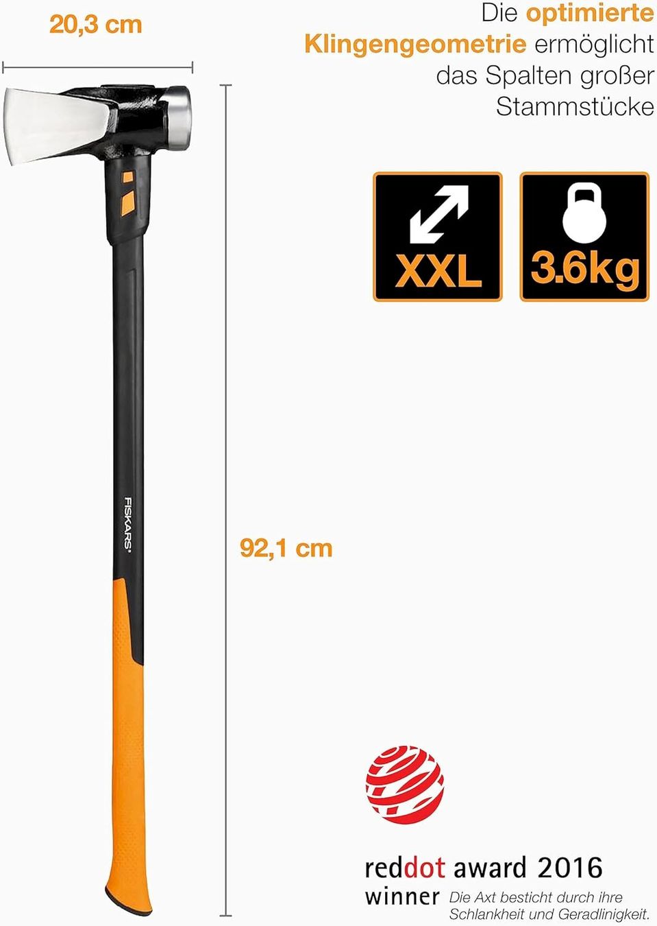 Fiskars Alle Werkzeuge: Fiskars Spalthammer XXL Bauaxt IsoCore – Neu und originalverpackt aus Bottighofen von zaap 4